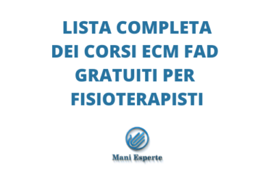 Corsi ECM gratis fisioterapisti